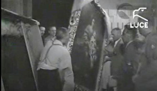1945: Le opere d'arte fiorentine tornano dall'Alto Adige nella loro sede (Istituto Luce)