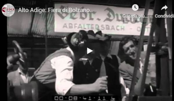 1949: La visita di De Gasperi alla Fiera di Bolzano (Istituto Luce) 
